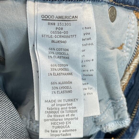 GA Good Classic Raw Hem High Rise Jeans size 0 waist 25 - Picture 9 of 13